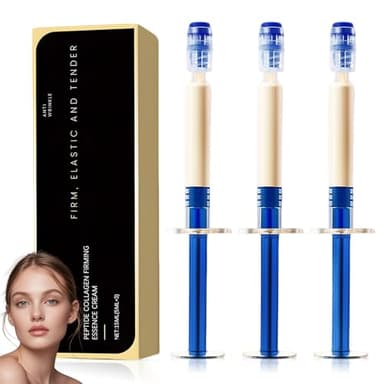 Lotion Anti-Rides au Collagène Micromoléculaire, Creme Anti Rides Femme, Polypeptide Collagen Elastic Essence Cream, Creme Collagene Visage, Hydrate, Raffermit et Lifte la Peau Relâchée, 3 * 5ml