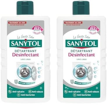 SANYTOL détartrant désinfectant lave linge 250ml (Lot de 2)