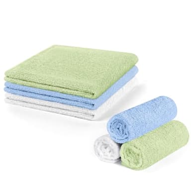 ALIIP 6PCS Lingette Démaquillante Lavable en Microfibre, 30 x 30cm Serviette Visage Skincare, Fibre de Charbon de Bambou, Convient pour Le Démaquillage, Les Soins des Bébés et Les Peaux Sensibles