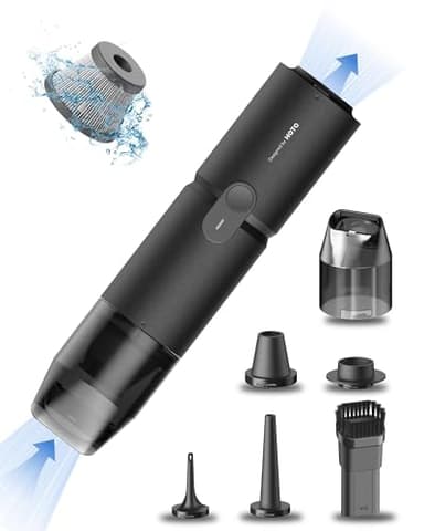 HOTO Mini Aspirateur à Main, 4 en 1 Multifonctions Aspirateur Voiture Puissant& Souffleur de Poussière, 15000 PA Aspirateur de Table, Aspirateur Portatif pour Voiture/Table/Clavier