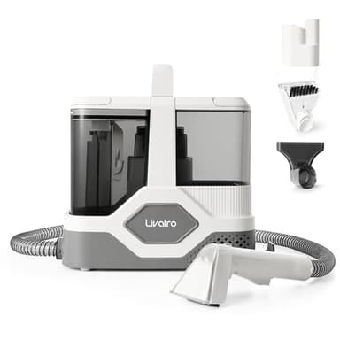 Livatro Shampouineuse Nettoyeur Canapé Tissu, 600W 16KPa Injecteur Extracteur, Fonction Autonettoyante, Réservoir 2,3 L, Compact et Portable, Shampouineuse Canape pour Tapis, Moquettes, Meubles, Auto