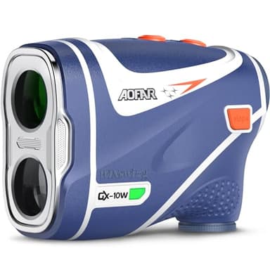 AOFAR GX-10W Télémètre de Golf avec Affichage Auto Ambiant et Magnet Industriel, 1200Y/1097M, avec Interrupteur de Pente et d'angle, Verrouillage du Drapeau avec Vibration pour Le Golf, Waterproof