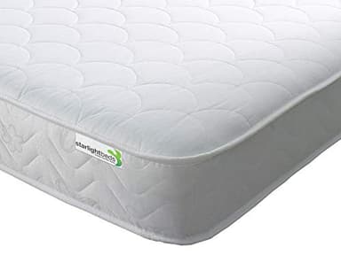 Starlight Beds Matelas européen pour lit 1 Place 90 x 200 cm en Mousse Visco-élastique avec Ressorts, Doux, épaisseur 18 cm, Blanc (90 x 200 cm)