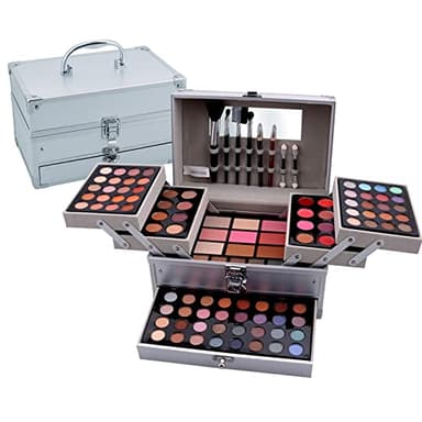 Kit de maquillage Complet, Polyvalent Ensemble-cadeau de Cosmétique avec Fard à Paupières Palette Correcteur Fard à Joues Rouge à Lèvre pour Femme, Tout-en-un Mallette de Maquillage Beauté Set#4
