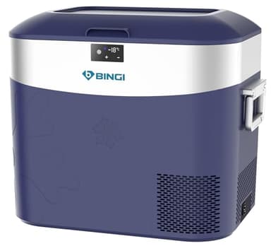 BINGI Glacière Electrique Voiture 22L Silencieuse (≤45dB) Réfrigérateur de Voiture à Compression -18°C à +15°C, 12V/24V/220V, Pour Van, Camion, Bateau,Voiture, Maison, Dortoir, Pique-nique, Camping