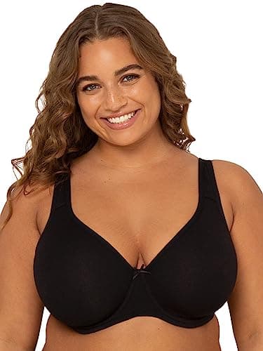 Fruit of The Loom Soutien-Gorge à Armatures en Coton Non doublé pour Femme, Teinte Noire., 100E