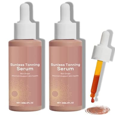 Zeria Gouttes Bronzantes Sans Soleil, Sunless Lotion de Bronzage, Bronzage Sans Soleil, Supplément de Bronzage Naturel, Améliore Naturellement la Mélanine, Autobronzant Visage et Corps