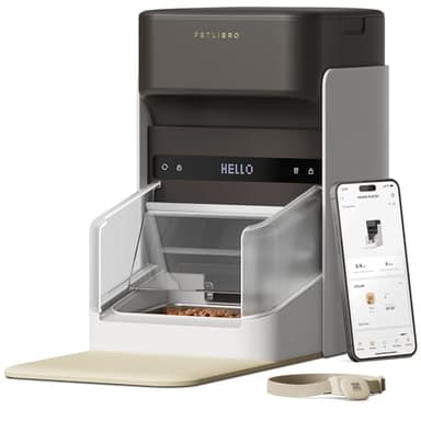 PETLIBRO Distributeur Automatique RFID pour chat, Wi-Fi 5G Distributeur Automatique de Nourriture pour Animaux de Compagnie - Contrôle avec étiquette de Collier Léger - Avec application - 1 à 10 repas