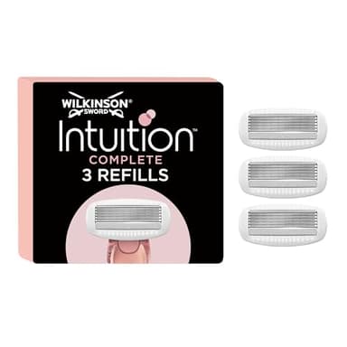 Recharges de lames de rasoir pour femmes Wilkinson Sword Intuition Complete, gel Skin Protect, rasoir pour la routine de soins, pack de 3 lames