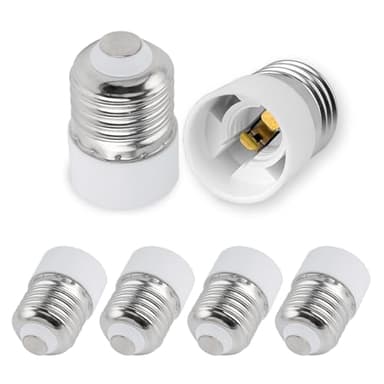 SCNNC Adaptateur de Douille E27 Vers E14, Convertisseur de Douille E27 vers E14 pour Ampoule LED Incandescente Halogene Adaptateur Convertisseur Douille, 6 Pièces