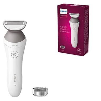 PHILIPS Lady Shaver Series 6000 BRL126/00 Rasoir sans fil avec utilisation humide et sèche, blanc