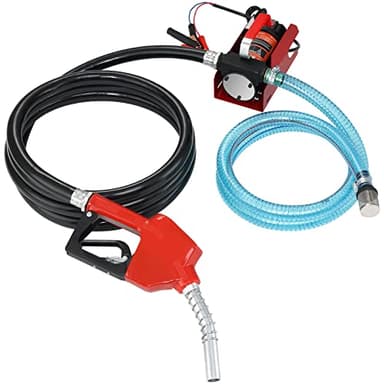VEVOR Pompe Transfert Diesel 37,8 L/min Pompe Gasoil 12 V CC Pompe Transfert Carburant Électrique Buse Arrêt Auto Pompe à Fioul Fuel Tuyau d'Entrée Sortie pour Diesel Kérosène Huile de Transformateur