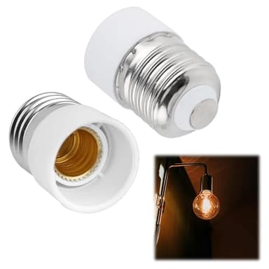 Rakiuty E27 vers E14 Adaptateur de Douille, Adaptateur Ampoule Baillonette vers Vis Convertisseur de Douille Baïonnette E27 vers Vis E14, Adaptateurs Convertisseurs de Douilles, 2 Pièces