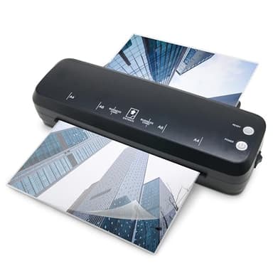 Plastifieuse A4 250 microns – Plastification à chaud et à froid, chauffe rapide, vitesse 25 cm/min, compatible pochettes A4/A5/A6 et cartes, levier anti-bourrage