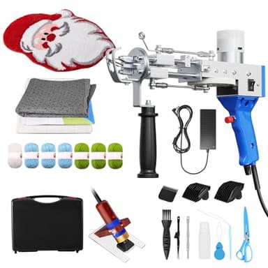 Brolteja Rug Tufting Gun Set with Trimmer,Kit de démarrage pour Pistolet à touffeter,2 in 1 Cut & Loop Pile Carpet Gun& Tufting Trimmer,Tufting Pistolet Machine pour Les Outils de Bricolage