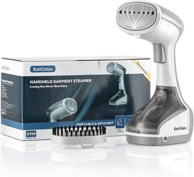 KotiCidsin Défroisseur vapeur, Défroisseurs vapeur vertical, 1000W, 20S Chauffage rapide, 160ML, Défroisseur vapeur portatif, Vapeur douce, Pour Tissu et Textile, Blanc cassé