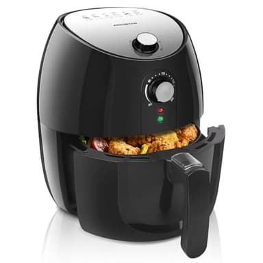 Aigostar Hayden Pro - Air fryer, Friteuse Sans Huile, 6 Programmes de Cuisson, Format compact 3.5L Friteuse à air, Revêtement antiadhésif, Réglable 80-200°C, 1500 W, Nettoyage Facile, Noire
