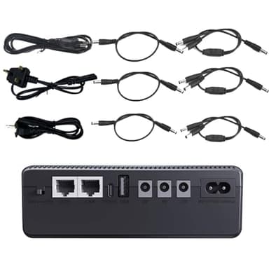 Opilroyn Petite batterie de secours UPS | Alimentation de batterie pour caméra Wi-Fi 10400 mAh, alimentation compacte sans interruption, caméra WiFi, petit onduleur pour routeur