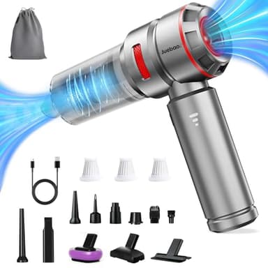 Aspirateur Voiture Main Sans Fil: 16000PA Aspirateur Voiture Puissant - 6000mAh Batterie Mini Portable Aspirateurs - Rechargeable USB Aspirateur Petit avec 3 Filtres HEPA pour Car Table Lit Maison