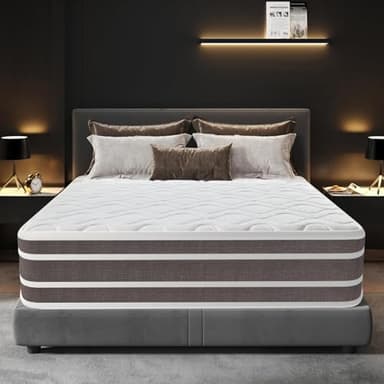YIDATONG Matelas 140x190 cm - Épaisseur 30 cm - Luxe - Extrêmement - Durable - Respirante - Fermeté Moyenne - Literie - Matelas Memoire De Forme - Noyau à Ressort indépendant - Ergonomique - 7 Zones