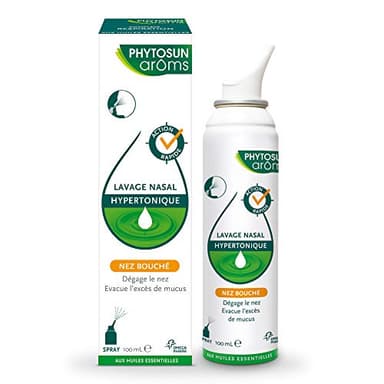 Phytosun Arôms - Lavage Nasal Hypertonique - aux Huiles Essentielles - Nez Bouché - 100 ml