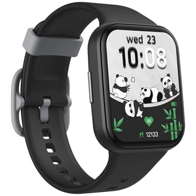 Parsonver Montre Connectée Enfants avec Fonction de Récompenses de Mission, 1.69" Montre Sport Enfant avec 20 Sport, Podomètre, Fréquence Cardiaque, Sommeil, IP68 Smartwatch Enfant pour 6-12 Ans, Noir