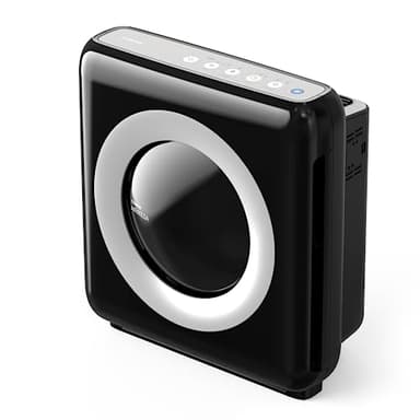 COWAY Purificateur d'air Maison, Choix EU Wirecutter, Mode Eco, Ioniseur, Élimine 99,99% Particules Nocives 0,01 µm Allergies, Fumée, Pollen, Animaux Dom, CADR 421m³/H, Ap-1512hh - MIGHTY (Noir)