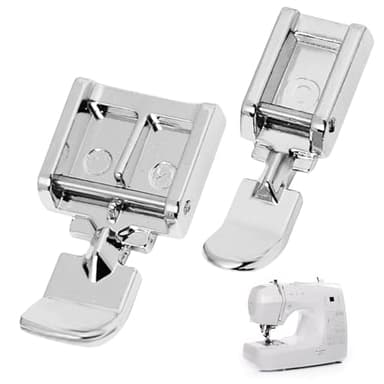 Pied à Fermeture éclair à Clipser, Pieds de Machine à Coudre, Pied de biche Universel pour Machine à Coudre Domestique pour Fermetures Éclair Compatible avec Singer, Brother, Babylock, Euro-Pro