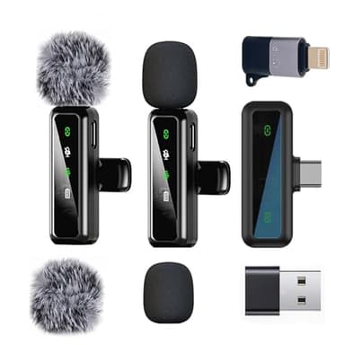 Microphone de Lavalier sans fil pour iPhone, iPad, téléphone Android, Mini Microphone avec réduction du bruit, appairage automatique, pour Vlogging, Enregistrement vidé, Vlog