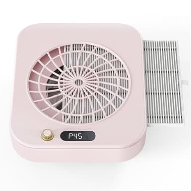 Trsaow Aspirateur à Poussière pour Ongles Professionnel avec Aspiration Puissante 360°, 45 Niveaux de Vitesse & Filtre Réutilisable, 160CFM 4300RPM Extracteur de Poussière Silencieux