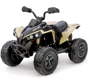 FINOOS Quad Electric Enfants 24V, Can-am Renegade, Voiture Electrique Enfants 4x4, lumières LED, 24V, Moteurs 4 x 200W Batterie: 24V 7Ah, Roues Souples en EVA, (Kaki)