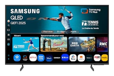 Samsung TV AI 50 Pouces QLED 50QEF1 4K Smart TV, Quantum Dots, Q4 AI Processor, WiFi, Airplay, HDR, Q-Symphony, OTS Lite, Knox Security, Gaming Hub, Bixby, Application opérateurs intégrées
