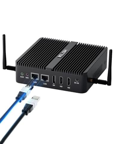 HISTTON Mini PC N100, Intel Alder Lake N100 (3.4 GHz), 8GB DDR4 RAM 256GB NVMe SSD, Mini PC sans Ventilateur Windows 11 Pro, WiFi6/BT5.2/USB3.0/Triple Affichage 4K, Industriel Mini PC