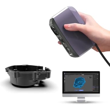 Scanner 3D portable Moose Lite pour imprimante 3D, précision détaillée élevée de 0,05 mm, numérisation haute vitesse à 10 FPS avec lentille anti-vibration, scanner pour modèles 3D - Paquet standard
