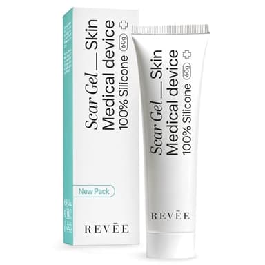 REVÉE Scar Gel 60g Creme Cicatrice 100% Silicone, Creme Cicatrisante après Chirurgie idéal pour le Traitement des Cicatrices, Absorption Rapide, Sans Parfum