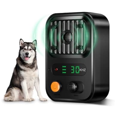 Love begans Anti Aboiement Chien, Automatique Boitier Ultrason Anti Aboiement Chien avec 3 Modes, Audio et Ultrasons Dispositif Anti-aboiement, Rechargeable et Etanche pour Intérieur Extérieur
