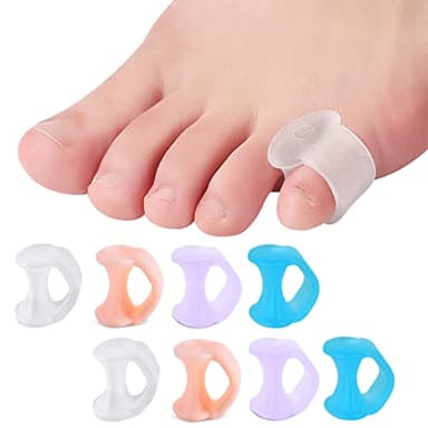 4 Paire Séparateur Orteils, Ecarteur Orteil, Séparateurs D'orteils Orthese pour Chevauchement Orteil, Marteau Orteil Correcteur de Coussinets en Gel, Pour Soulager la Pression du Pied (4 couleurs)