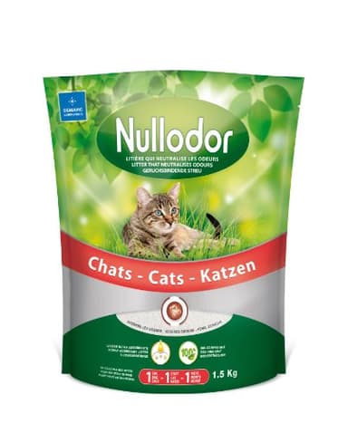 Nullodor Litière en Silice pour Chat 1,5 kg
