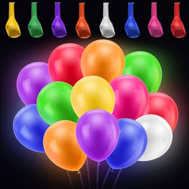 Ballon lumineux led,Ballon Fluorescent,Ballons LED Lumineux,Ballons à LED,Habillez des ballons lumineux pour les fêtes, les anniversaires, les carnavals à thème et les carnavals (50 pcs)