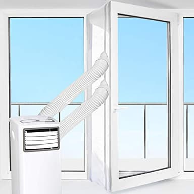 HOOMEE 560CM Tissu De Calfeutrage pour Fenêtres pour Climatiseur Mobile et Sèche-Linge - Fonctionne avec Toutes Les Unités de Climatisation Mobiles, Installation Facile