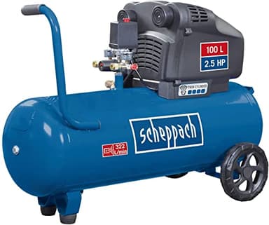 Scheppach compresseur double cylindres HC105DC - 1800W - 2,5 CV - 100L - 10 bars - 322 L/min