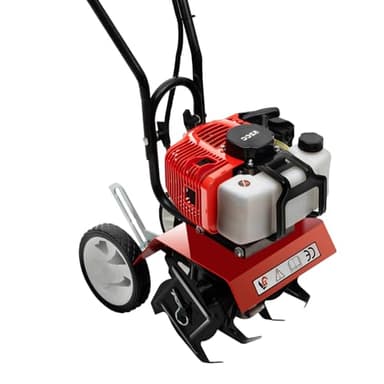 Motoculteur à essence, 1650 W, 4 lames en acier au manganèse, largeur de travail de 30 cm, profondeur de travail de 30 à 100 mm, activation manuelle pour le travail du sol et le désherbage, etc