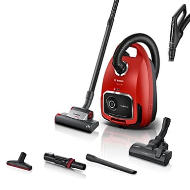 Bosch Hausgeräte proanimal Serie 6 BGL6TPET, Aspirateur traîneau avec Sac, Rouge