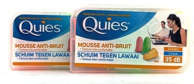quies - protection mousse confort - 3 paires - lot de 2