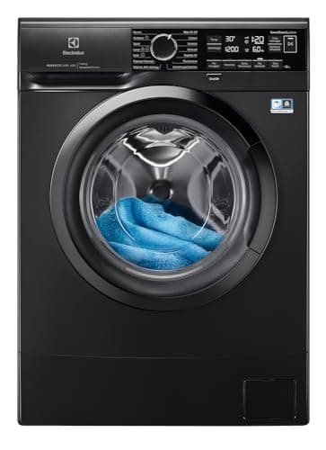 Electrolux EW6S306BL Slim Machine à laver à chargement frontal Technologie SensiCare 600 6 kg Écran LED 951 tours par minute Vaporisateur anti-allergique Fonction TimeManager Argent foncé Classe B