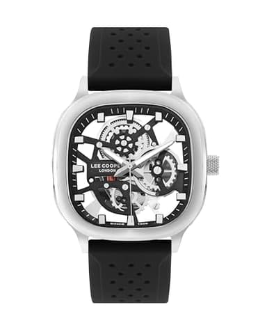 Lee Cooper Homme Analogique Quartz Montre avec Bracelet en Silicone LC07973.351
