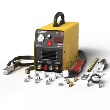 SUSEMSE Coupe-plasma 65 A sans contact - Machine de découpe plasma portable à onduleur IGBT avec accessoires, épaisseur de coupe maximale 16 mm, 230 V