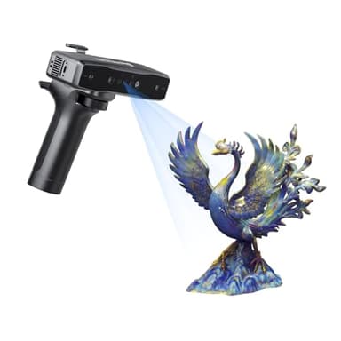 Creality Otter Lite Scanner 3D sans Fil WIFI6, Précision de 0,05 mm, Design Innovant à Quatre Yeux, Convient à Toutes les Tailles, 30 FPS, One-Shot3D, Technologie d'éclairage Structurel DOE3D