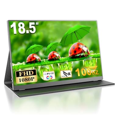 MOMODS Ecran Portable, 18.5 Pouces 100Hz Moniteur Portable avec IPS FHD 1080P VESA USB-C Mini HDMI, Ecran Portatif de Jeu Eye Care, pour Ordinateur Portable, PC, Mac, PS5, Xbox