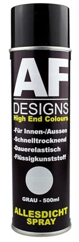 Spray d'étanchéité tout - Noir, gris, blanc - Pour plastique liquide - 500 ml - Étanche - Pour gouttière - Universel - Gris - 500 ml